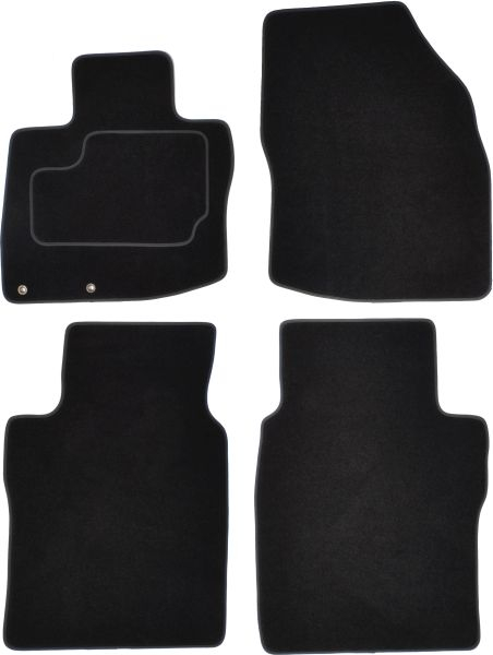 Covorase auto (set, velur, 4 bucati, culoare negru, spatiu montare 15.5cm) HONDA CIVIC VIII dupa 2005