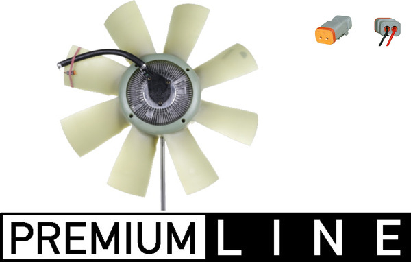 Cupla ventilator radiator (cu ventilator, 750mm, numar lame: 8, numar pini: 2) potrivit SCANIA 4 DC16.01 DC16.02 05.00-04.08