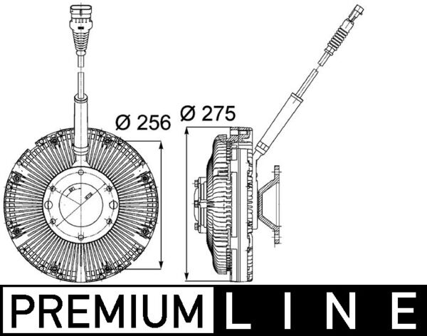 Cupla ventilator radiator (numar pini: 5) potrivit DAF CF 85, XF 105 MX265-XF355M dupa 2001 [3]