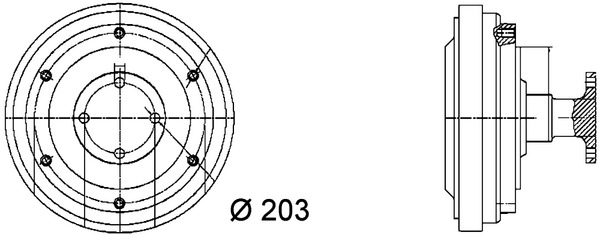 Cupla ventilator radiator potrivit MERCEDES ATEGO, ATEGO 2 OM902.916-OM906.954 01.98- [2]