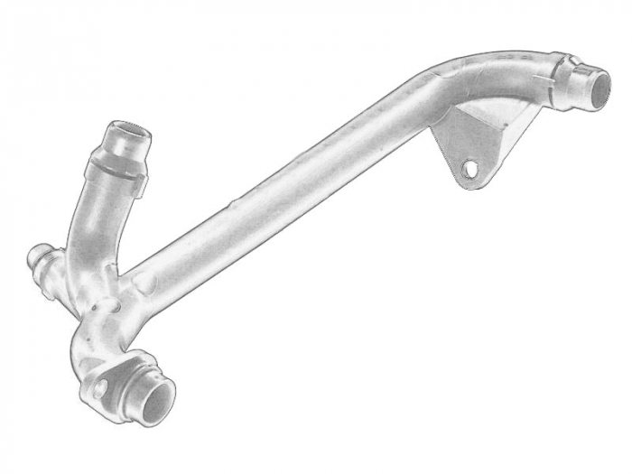Cuplaj conducta lichid racire potrivit BMW 3 (E46), 5 (E39), 5 (E61) 2.0 2.0D 3.0D 04.98-05.10