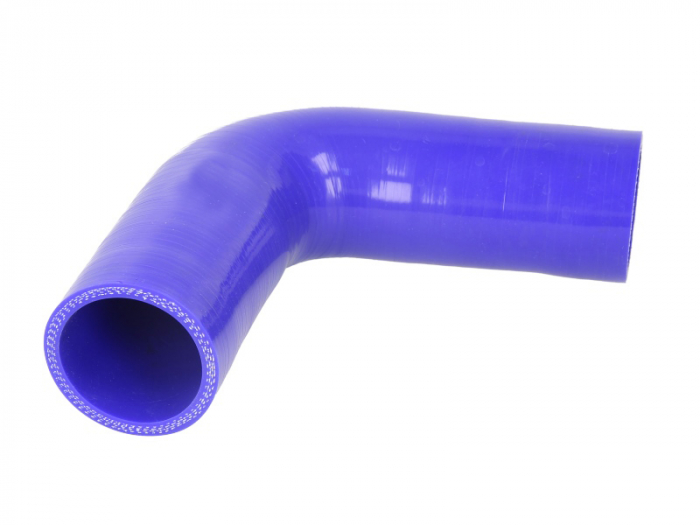 Cuplaj conducta sistem racire (48mm x150mm, unghi 90 , culoare albastru)