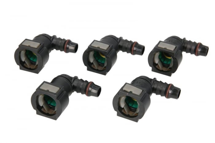 Cuplaj furtun combustibil (unghi, diametru: 11,8mm, ID 10; 10mm x 12,5mm, pret pentru 5 buc.)