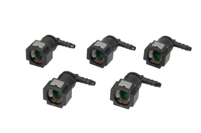 Cuplaj furtun combustibil (unghi, diametru: 7,89mm, ID 4; 4mm x 6mm, pret pentru 5 buc.)