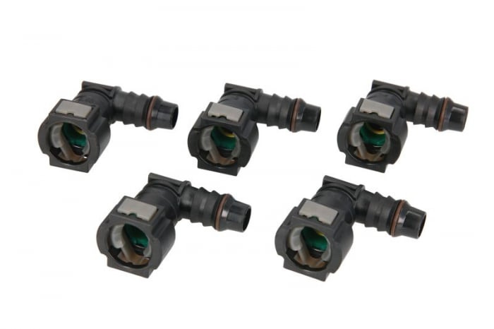 Cuplaj furtun combustibil (unghi, diametru: 9,49mm, ID 10; 10mm x 12,5mm, pret pentru 5 buc.)