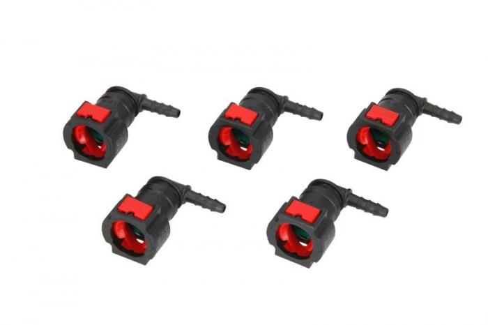 Cuplaj furtun combustibil (unghi, diametru: 9,49mm, ID 4; 4mm x 6mm, pret pentru 5 buc.)