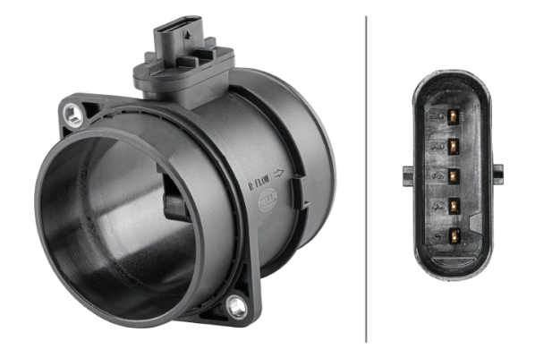 Debitmetru aer (5 pini, modul) potrivit HYUNDAI GRAND SANTA FE, IX35, SANTA FE II, SANTA FE III; KIA CARNIVAL III, SORENTO II, SORENTO II SUV, SPORTAGE III 2.0D 2.2D 01.09-