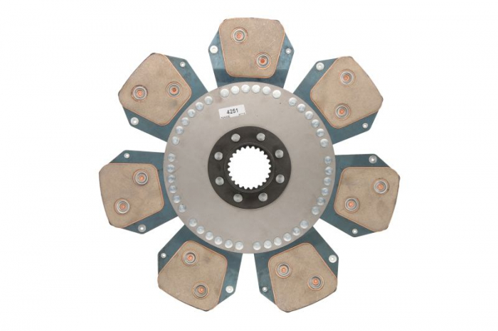 Disc ambreiaj ceramica (350mm; 7) potrivit DEUTZ FAHR AGROSUN, AGROTRAC; HUERLIMANN H; LAMBORGHINI 1000, 900, R; SAME GALAXY, HERCULES, JAGUAR, LASER, LEOPARD, TAURUS 100.6PA-105.6PT