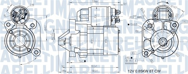 Electromotor (12V, 0,8kW) potrivit DACIA LOGAN, SANDERO; RENAULT CLIO I, CLIO II, KANGOO, KANGOO EXPRESS, MEGANE I, MEGANE I CLASSIC, THALIA I, THALIA II 1.4 1.6 1.6CNG 01.91-