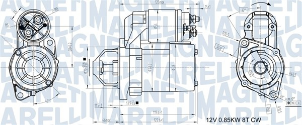 Electromotor (12V, 0,8kW) potrivit MERCEDES A (W168), A (W169), B SPORTS TOURER (W245), VANEO (414) 1.4-2.1 07.97-06.12