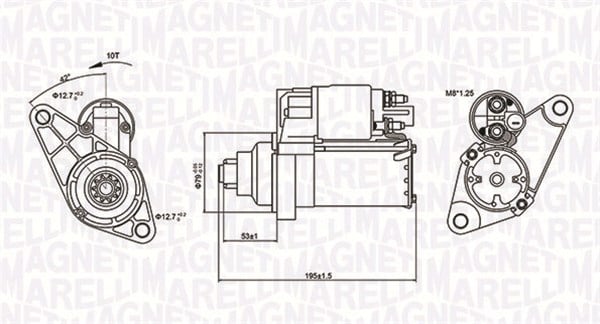 Electromotor (12V, 1,1kW) potrivit AUDI A1, A3; SEAT ALTEA, ALTEA XL, CORDOBA, IBIZA III, IBIZA IV, IBIZA IV SC, IBIZA IV ST, LEON, TOLEDO III, TOLEDO IV; SKODA FABIA I 1.2-2.0 10.99-