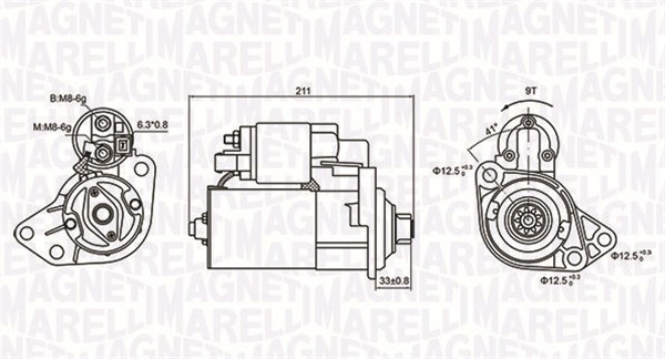 Electromotor (12V, 1,1kW) potrivit AUDI A3, TT; FORD FOCUS II, GALAXY I, PUMA; KIA RIO II; SEAT ALHAMBRA, ALTEA, CORDOBA, CORDOBA VARIO, IBIZA II, INCA, LEON, TOLEDO I 1.4-2.3 02.86-12.13