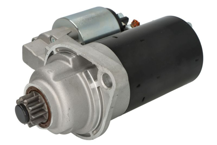 Electromotor (12V, 1,1kW) potrivit AUDI A3, TT; SEAT ALHAMBRA, IBIZA III, LEON, TOLEDO I, TOLEDO II; SKODA OCTAVIA I; VW BORA, BORA I, GOLF III, GOLF IV, NEW BEETLE, SHARAN 1.6-2.0CNG 08.91-12.13