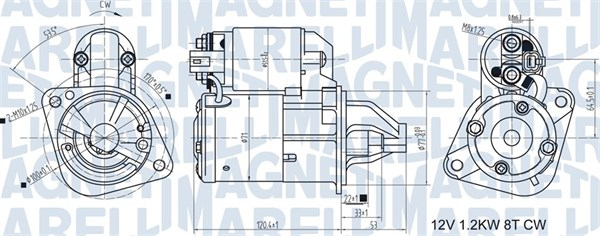 Electromotor (12V, 1,1kW) potrivit HYUNDAI ELANTRA VI, I20 I, I30, I40 I, I40 I CW, IX20, VELOSTER; KIA CARENS III, CEE D, PRO CEE D, SOUL I, SPORTAGE III, VENGA 1.4 1.4LPG 1.6 12.06-