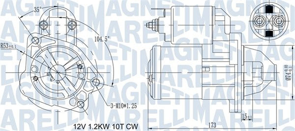 Electromotor (12V, 1,1kW) potrivit MAZDA 2, 3 1.3-1.6 07.07-06.15