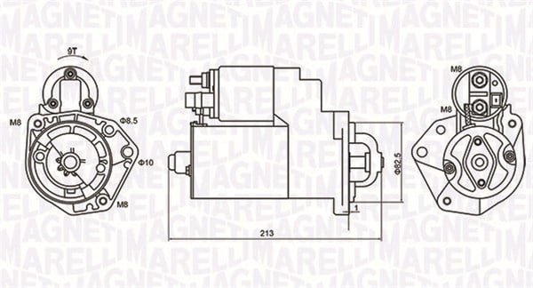 Electromotor (12V, 1,1kW) potrivit SEAT AROSA, CORDOBA, CORDOBA VARIO, IBIZA II, INCA; VW CADDY II, CADDY II MINIVAN, GOLF III, LUPO I, POLO, POLO III, POLO III CLASSIC 1.0-1.9D 10.91-12.07