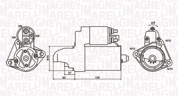 Electromotor (12V, 1,1kW) potrivit VOLVO C30, S40 II, V50; FORD B-MAX, C-MAX, C-MAX II, ECOSPORT, FIESTA IV, FIESTA V, FIESTA VI, FIESTA MINIVAN, FOCUS C-MAX, FOCUS I, FOCUS II 1.2-1.7 08.95-