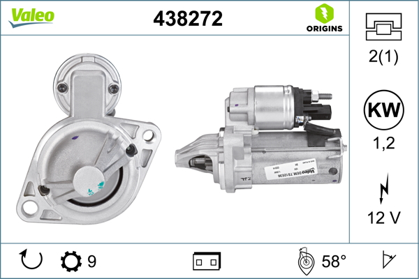 Electromotor (12V, 1,2kW) potrivit BMW 1 (E81), 1 (E82), 1 (E87), 1 (E88), 1 (F20), 1 (F21), 3 (E90), 3 (E91), 3 (E92), 3 (E93), 3 (F30, F80), 3 (F31), 3 GRAN TURISMO (F34), 4 (F32, F82) 1.6-3.0H 09.0