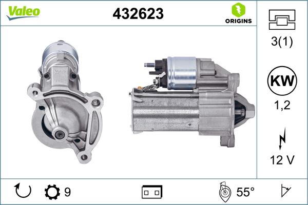 Electromotor (12V, 1,2kW) potrivit CITROEN AX, BERLINGO, BERLINGO MULTISPACE, BERLINGO MINIVAN, BX, C15, C15 MINIVAN, C2, C2 ENTERPRISE, C3 I, C3 II, C3 PLURIEL, C4, C4 I, C-ELYSEE 1.0-2.0D 10.82-