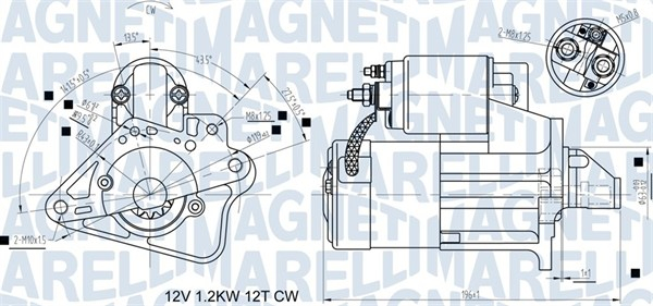 Electromotor (12V, 1,2kW) potrivit RENAULT CLIO III, GRAND SCENIC III, LAGUNA III, MEGANE, MEGANE III, SCENIC III 1.6 1.6LPG 10.07-