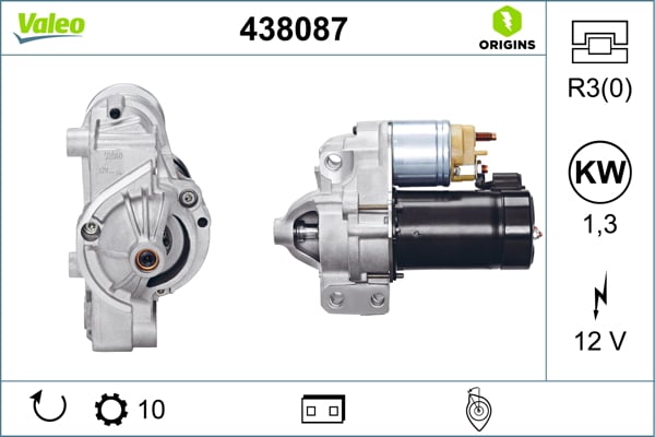 Electromotor (12V, 1,3kW) potrivit CITROEN C5 I, C5 II, C5 III, C6, C8; FIAT ULYSSE; LANCIA PHEDRA; PEUGEOT 406, 407, 607, 807; RENAULT AVANTIME, CLIO II, LAGUNA I, LAGUNA II 2.0D 3.0 03.97-