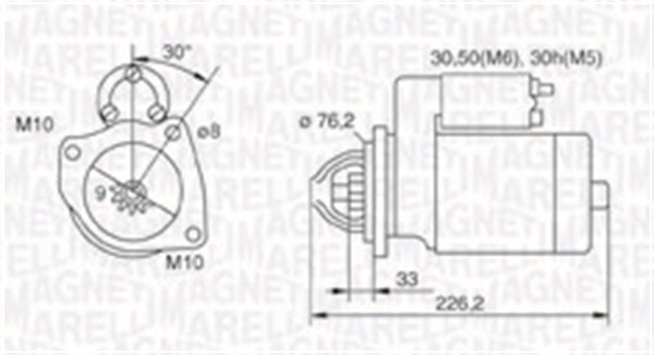 Electromotor (12V, 1,4kW) potrivit BMW 3 (E30), 3 (E36), 3 (E46), 3 (E90), 5 (E34), 5 (E39), 5 (E60), 5 (E61), 7 (E38), 7 (E65, E66, E67), X3 (E83), X5 (E53), Z3 (E36) 1.6-3.2 09.87-10.16