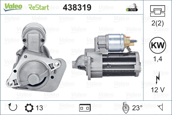 Electromotor (12V, 1,4kW) potrivit DACIA DOKKER, DOKKER EXPRESS MINIVAN, DUSTER, DUSTER SUV, LODGY, LOGAN II, LOGAN MCV II, SANDERO II; NISSAN JUKE, NOTE, QASHQAI II 1.3-2.0D 02.08-