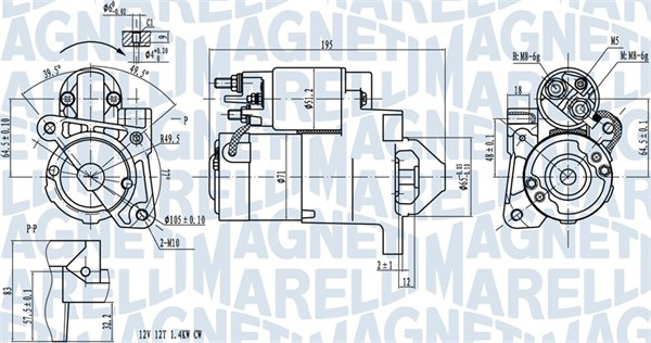 Electromotor (12V, 1,4kW) potrivit DACIA LOGAN; NISSAN ALMERA II, KUBISTAR, MICRA III; RENAULT CLIO II, CLIO II HATCHBACK, CLIO III, KANGOO, KANGOO EXPRESS, MEGANE II, MEGANE II KOMBI 1.5D 06.01-