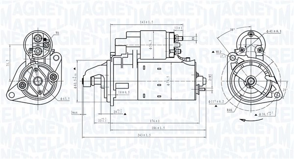 Electromotor (12V, 1,4kW) potrivit DAEWOO ESPERO; OPEL ASCONA C, ASTRA F, CALIBRA A, FRONTERA A SPORT, KADETT E, KADETT E KOMBI, OMEGA A, VECTRA A 1.8 2.0 09.82-09.99