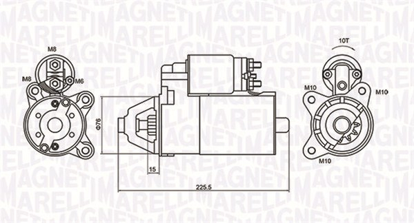 Electromotor (12V, 1,4kW) potrivit FORD TOURNEO CONNECT, TRANSIT CONNECT 1.8D 06.02-12.13