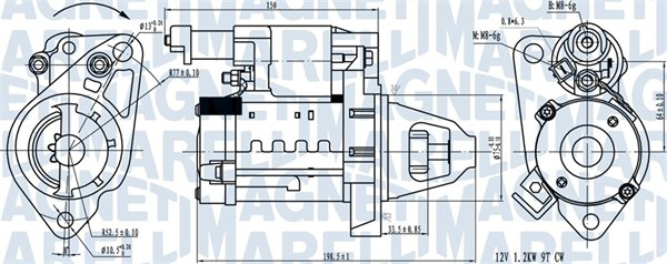 Electromotor (12V, 1,4kW) potrivit HONDA CIVIC IX, CR-V IV 1.8 2.0 02.12-