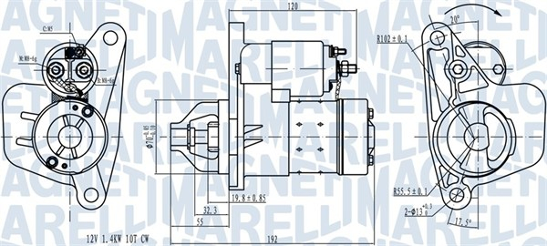 Electromotor (12V, 1,4kW) potrivit NISSAN QASHQAI I, TIIDA, X-TRAIL II; RENAULT CLIO III, CLIO IV, GRAND SCENIC III, LAGUNA III, SCENIC III 1.6-2.0ALK 09.04-