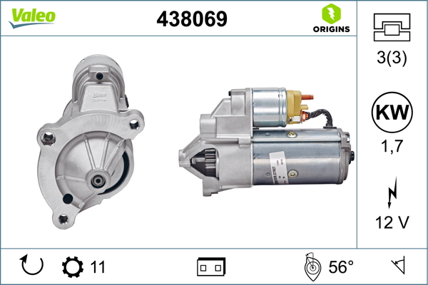 Electromotor (12V, 1,7kW) potrivit CITROEN BERLINGO, BERLINGO MINIVAN, C5 I, EVASION, JUMPER I, JUMPY I, JUMPY II, XANTIA, XANTIA KOMBI, XM, XSARA, XSARA PICASSO, XSARA HATCHBACK 1.6D-2.2D 03.88-