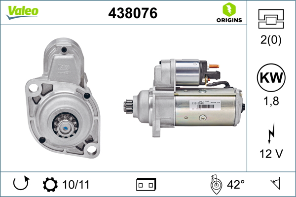 Electromotor potrivit AUDI A2, A3; FORD GALAXY I; SEAT ALHAMBRA, AROSA, CORDOBA, CORDOBA VARIO, IBIZA II, IBIZA III, LEON, TOLEDO I, TOLEDO II; SKODA FABIA I 1.4D-2.8 1988-2010 - (12V, 1,8kW) [3]