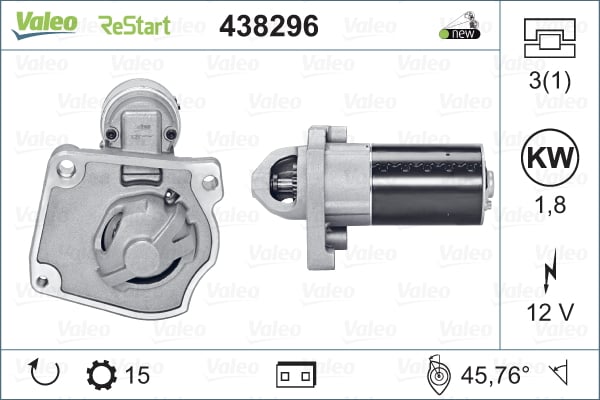 Electromotor (12V, 1,8kW) potrivit DS DS 3, DS 4, DS 5; CITROEN BERLINGO MULTISPACE, C3 AIRCROSS II, C3 III, C4 CACTUS, C4 GRAND PICASSO II, C4 II, C4 PICASSO II, C4 SPACETOURER 1.2-1.6H 01.12-