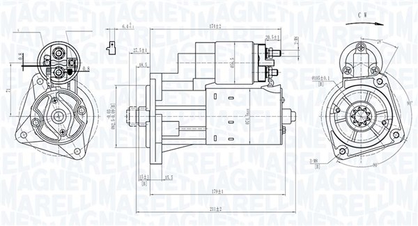 Electromotor (12V, 1kW) potrivit AUDI 100 C3, 100 C4, 80 B2, 80 B3, 90 B3, COUPE B2, COUPE B3 1.3-2.0 09.78-