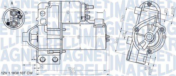 Electromotor (12V, 1kW) potrivit CITROEN C5 I, C5 II, C5 III, C6, C8; LANCIA PHEDRA; PEUGEOT 406, 407, 607; RENAULT AVANTIME, CLIO II, LAGUNA II 2.0D 2.9 3.0 03.00-