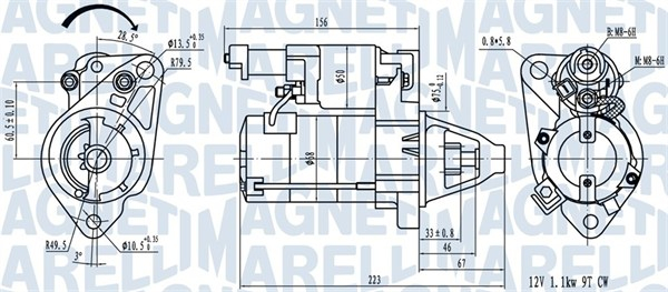 Electromotor (12V, 1kW) potrivit HONDA CIVIC IX, CIVIC VIII, FR-V 1.8 09.05-