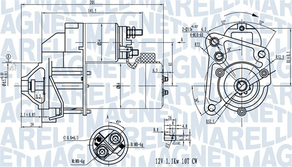 Electromotor potrivit VOLVO 440, 460, 480; RENAULT CLIO I, CLIO I/HATCHBACK, CLIO II, CLIO II/HATCHBACK, ESPACE III, KANGOO, KANGOO EXPRESS, LAGUNA I, MEGANE I 1.2-2.0 dupa 1985 - (12V, 1kW) [3]