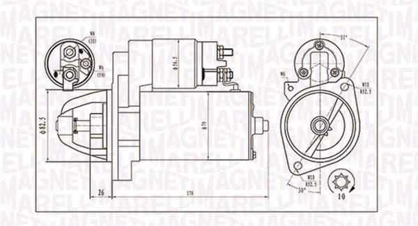 Electromotor potrivit MERCEDES C (CL203), C T-MODEL (S203), C (W203), CLK (C209), E T-MODEL (S124), E T-MODEL (S210), E T-MODEL (S211), E (W124), E (W210), E (W211) 2.0D-3.4D dupa 1993 - (12V, 2,2kW) [3]