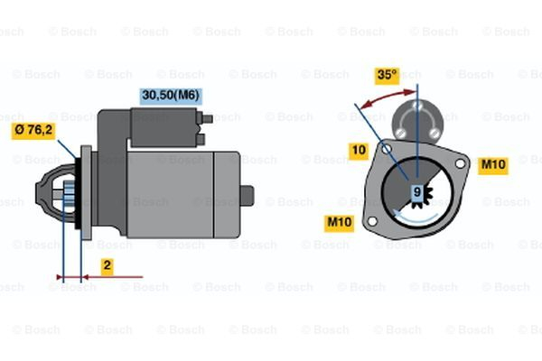 Electromotor potrivit VOLVO C30, C70 II, S40 II, S60 I, S60 II, S80 I, S80 II, V50, V60 I, V70 II, V70 III, XC60, XC70, XC70 II, XC90 I 2.0D/2.4D dupa 2001 - (12V, 2,2kW) [3]