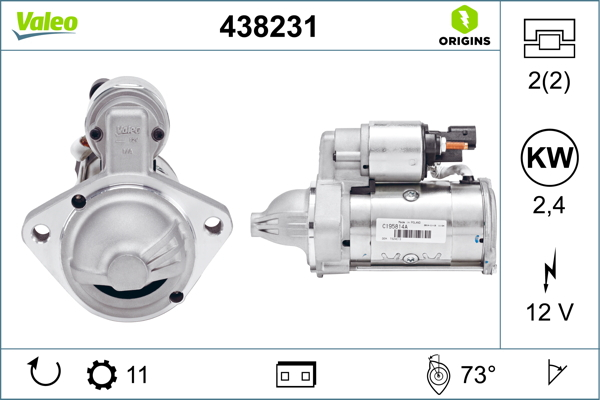 Electromotor (12V, 2,4kW) potrivit VW CRAFTER 30-35, CRAFTER 30-50 2.5D 04.06-05.13