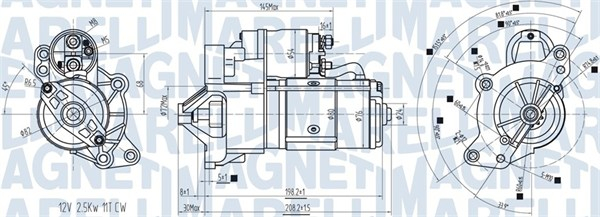 Electromotor (12V, 2,5kW) potrivit CITROEN C4, C4 GRAND PICASSO II, C4 I, C4 PICASSO I, C4 SPACETOURER, C5 II, C5 III, C6, C8, C-CROSSER, C-CROSSER ENTERPRISE, DS4, DS5 2.0D 2.2D 02.04-