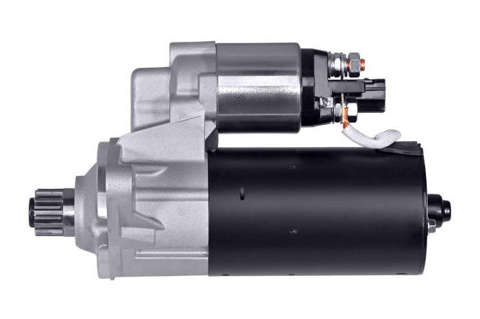 Electromotor (12V, 2kW) potrivit AUDI A3, Q2, Q3, TT; SEAT ALTEA, ALTEA XL, ATECA, LEON, LEON SC, LEON ST; SKODA KODIAQ I, OCTAVIA II, OCTAVIA III, SUPERB II, SUPERB III, YETI 1.9D-2.5 02.04-