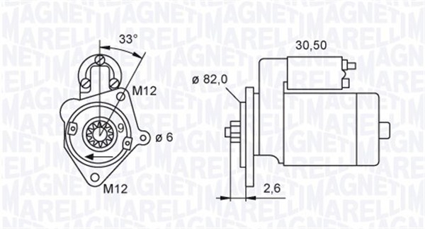 Electromotor (12V, 2kW) potrivit AUDI A4 ALLROAD B8, A4 ALLROAD B9, A4 B7, A4 B8, A4 B9, A6 C6, A6 C7; SEAT EXEO, EXEO ST; SKODA SUPERB I, SUPERB II 1.9D 2.0D 07.04-11.19