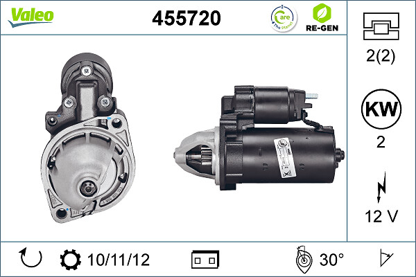 Electromotor (12V, 2kW) potrivit MERCEDES C (CL203), C T-MODEL (S202), C T-MODEL (S203), C T-MODEL (S204), C (W202), C (W203), CLC (CL203), CLK (C209), E T-MODEL (S124) 2.0D-3.7 01.93-