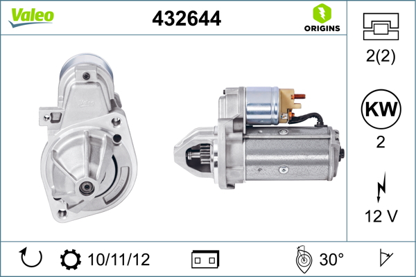 Electromotor potrivit MERCEDES C (CL203), C T-MODEL (S202), C T-MODEL (S203), C (W202), C (W203), CLC (CL203), CLK (C209), E T-MODEL (S124), E T-MODEL (S210) 2.0D-3.7 dupa 1993 - (12V, 2kW) [3]