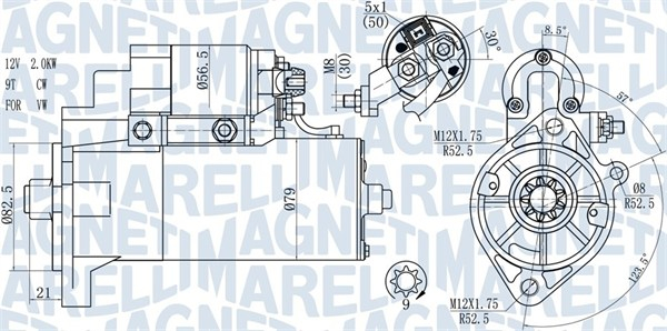 Electromotor (12V, 2kW) potrivit VW LT 28-35 II 2.5D 05.96-07.06