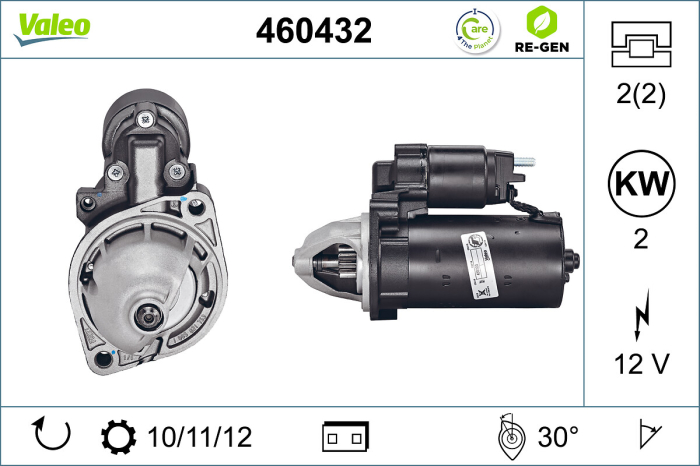 Electromotor (12V, 2kW, reconditionat) potrivit MERCEDES 124 (A124), 124 (W124), C (CL203), C T-MODEL (S202), C T-MODEL (S203), C T-MODEL (S204), C (W202), C (W203), CLC (CL203) 2.0D-3.7 09.85-