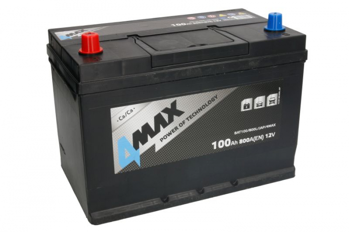 Acumulator 4MAX 12V 95Ah/800A (L+ borna standard) 306x175x227 B01 - flansa de montare 10.5 mm (pornire) [2]